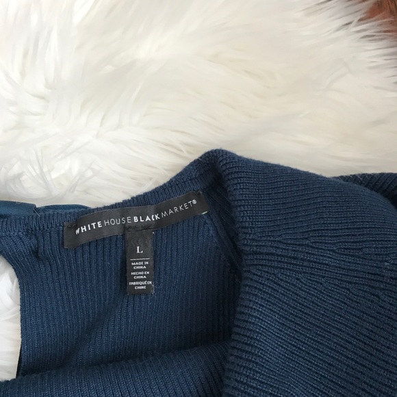 WHBM Off The Shoulder Bow Back Knit Sweater Tunic - Picture 5 of 5